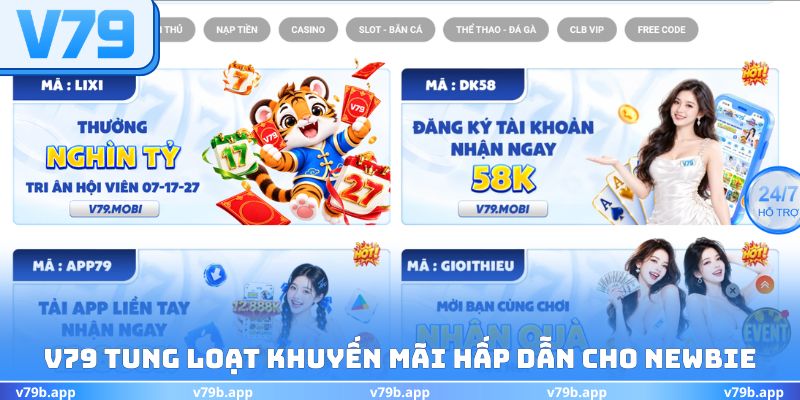 V79 tung loạt khuyến mãi hấp dẫn cho newbie